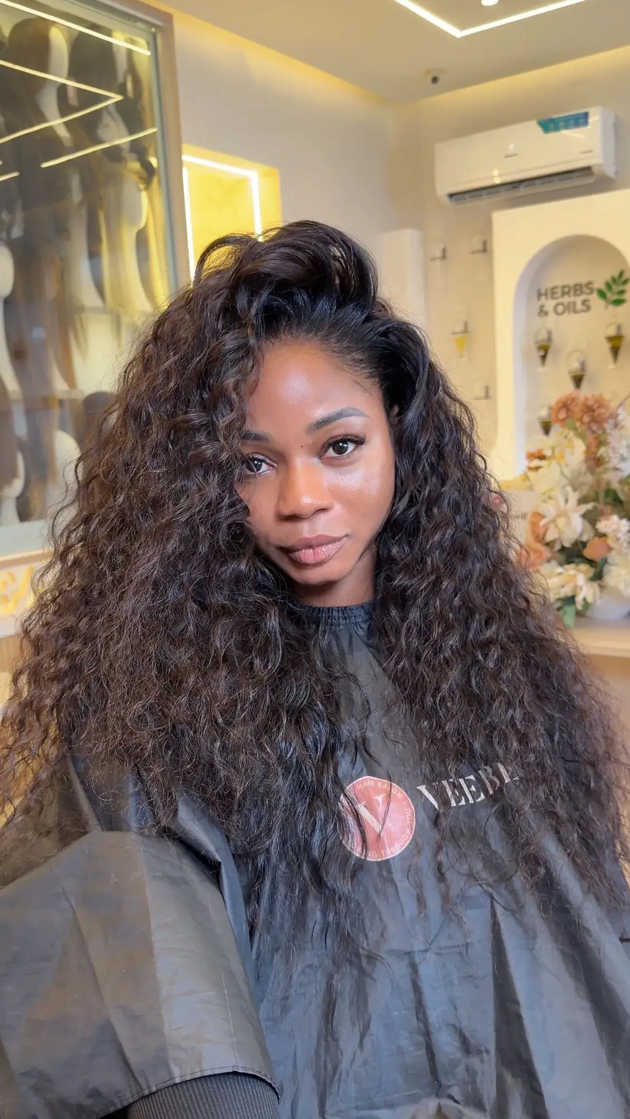 Curly hair styling